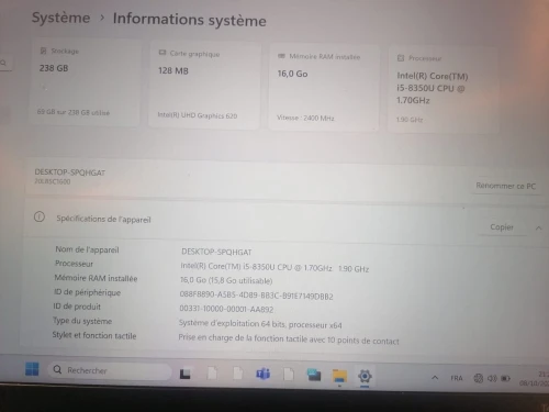 lenovo thinkpad (tactile) t480s i5 8th generation