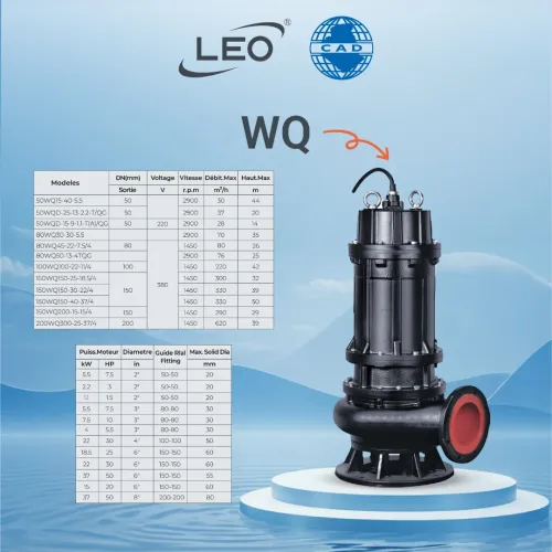 POMPE POUR LES EAUX CHARGEE