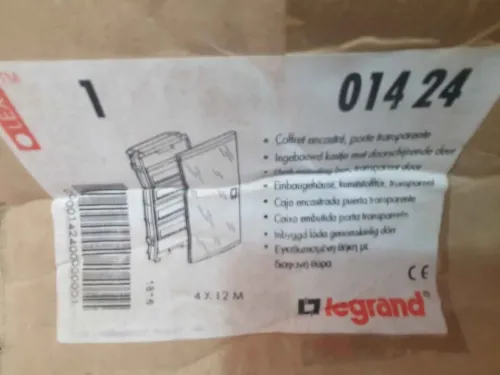 01424 legrand tableau encastré 4X12 48 Module 48 départ transparent