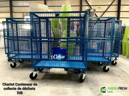 Chariot cage collecte