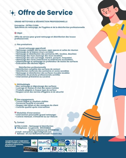 Femme de ménage et grand nettoyage