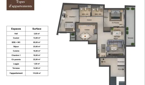 Vente Appartement F3 F4 Alger Cheraga