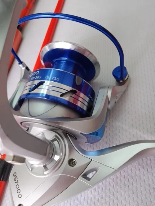 Canne à pêche pleine 3 mettre avec moulinet tombour inox 