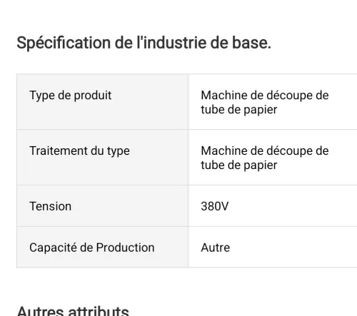 Coupeuse de mandrins automatique type  à lame lisse -  (automatic core cutter)