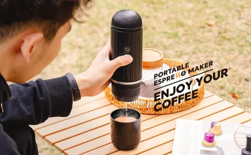 Machine a café portable 19 bar 2 en 1 capsule et poudre marque icafilas ماكينة قهوة