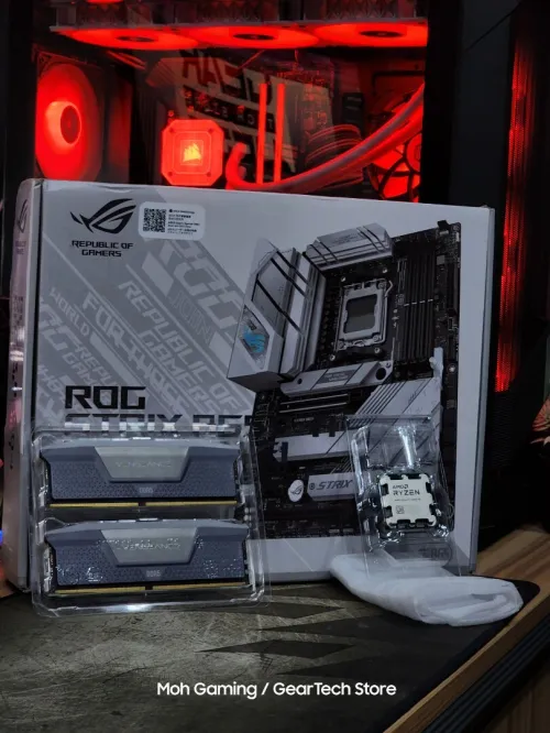 KIT AM5 RYZEN 7 7800X3D / ASUS B650-A ROG STRIX / CORSAIR 32GB DDR5 RGB 6000MT/s CL30