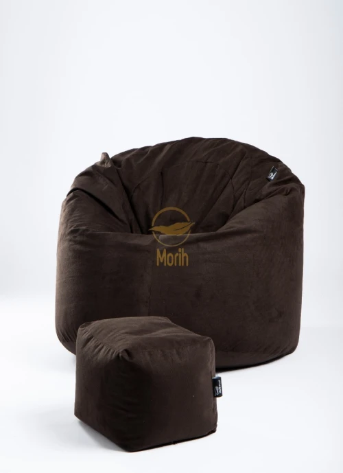Pouf Morih avec repose pieds