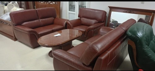 Salon en cuir véritable