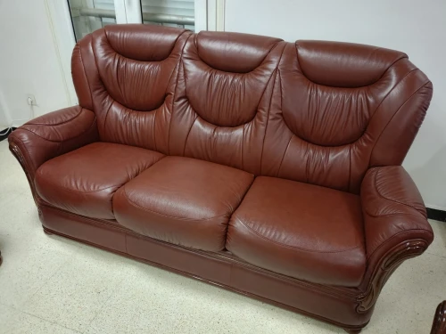 Salon en cuir véritable