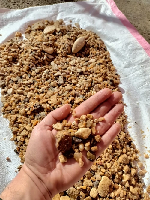 Gravier roulé du sable
