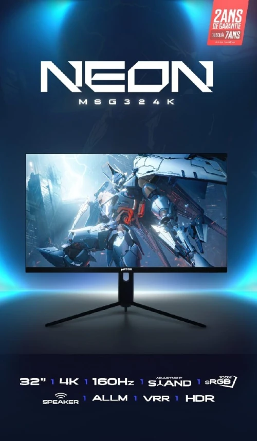 Ecran Gaming Matos Neon 32" 4K, 160Hz