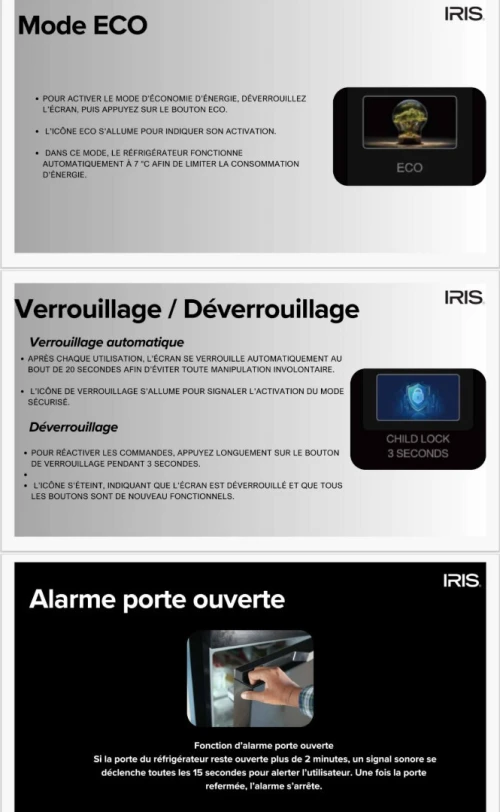 REFRIGERATEUR IR-DD660 AFFICHEUR