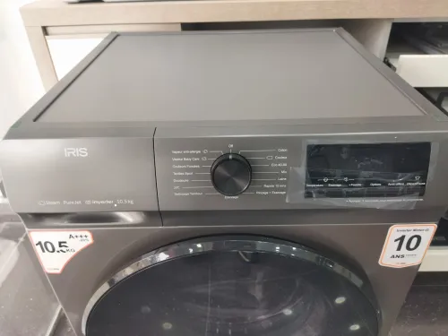 IRIS LAVE LINGE SNOW 10.5 KG SILVER