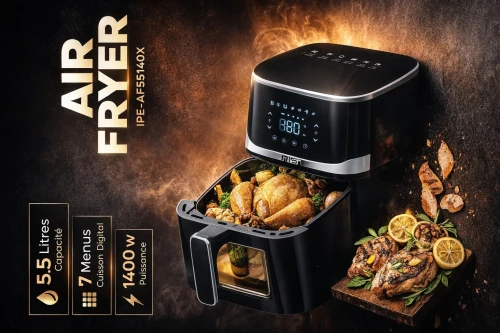 IRIS AIRFRYER IPE-AF55-140X 5.5L 1400W 5 MENUS
