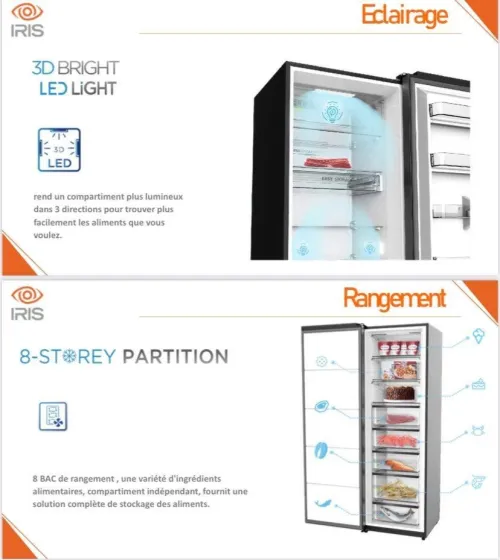 REFRIGIRATEUR IRIS TWIN IR-BCD 455+TN338