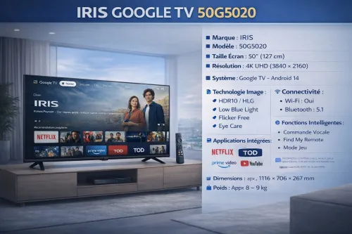 IRIS GOOGGLE TV 50"G5020 4K UHD ANDROID 14