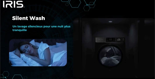 IRIS LAVE LINGE EVA 12KG BLACK