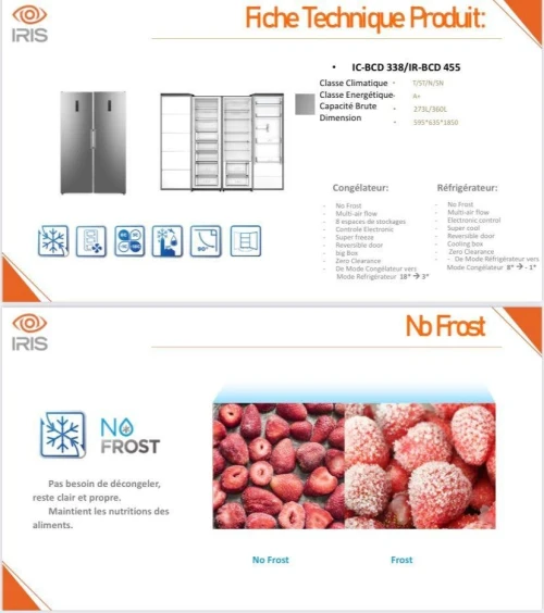 REFRIGIRATEUR IRIS TWIN IR-BCD 455+TN338
