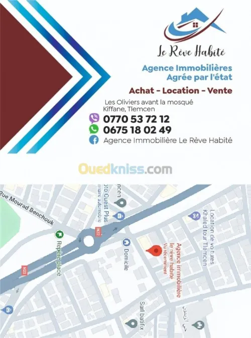 Location Appartement Duplex F3 Tlemcen Mansourah