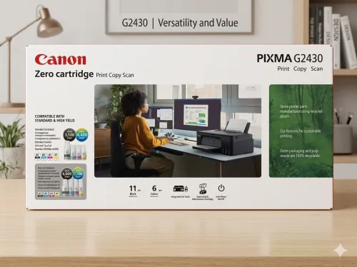 Imprimante Canon PIXMA G2430 (Print, Copy, Scan) - جيدة جداً واقتصادية