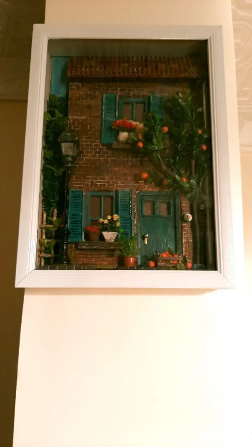Tableau Diorama 3D Architectural - Fait Main