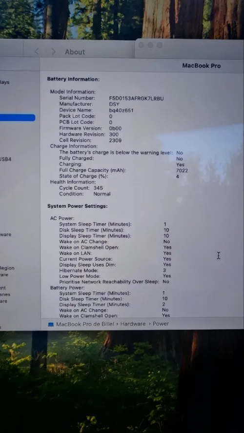 macbook pro 19 16' I7 32GB