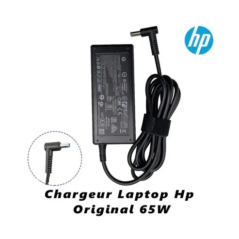 Chargeur Laptop Hp Original 65W 19.5V 3.33A  Fiche Blue pin avec Câble Trèfle