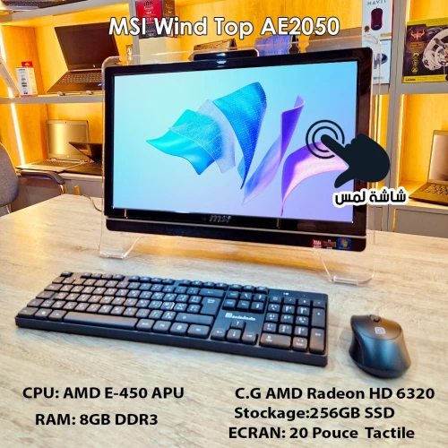 MSI Wind Top AE2050   AMD E-450 APU | RAM 8Go DDR3 | SSD 128Go / 256Go | Écran Tactile 20  HD  | Neuf