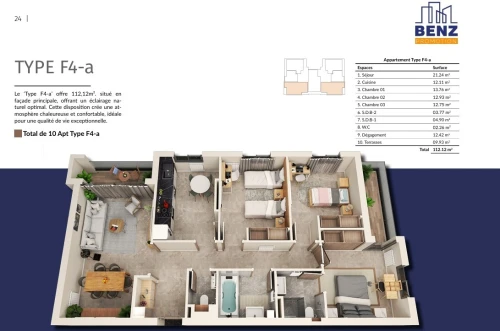 Vente Appartement F4 Alger El achour