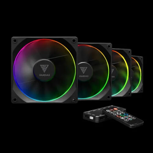 PACK FANS GAMDIAS AEOLUS M3-1204R BLACK
