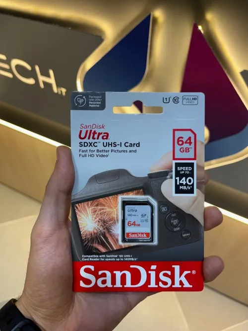 CARTE MEMOIRE SANDISK ULTRA SDXC UHS-I Class 10 64GB 140 MB/S