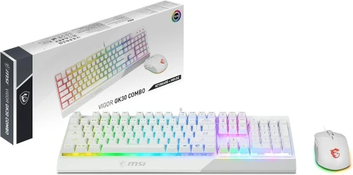 COMBO MSI Clavier Vigor GK30 + Souris Clutch GM11 ( WHITE )