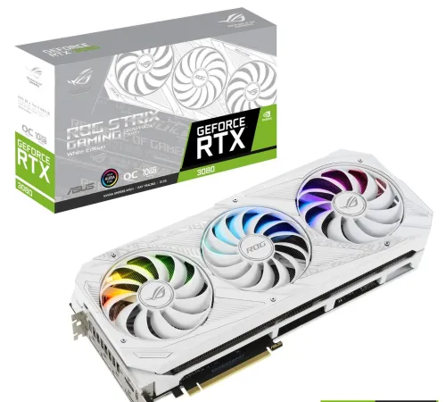 GPU ASUS ROG STRIX RTX 3080 10GB BOX WHITE EDITION ( USED LIKE NEW )