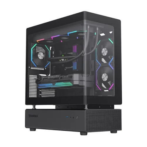 BOITIER GAMEMAX N80 BLACK CURVED ( 6 FAN )