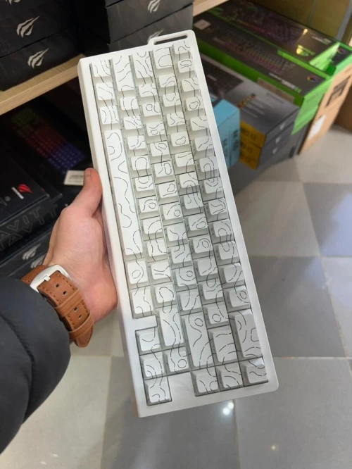 CLAVIER ATTACK SHARK X68HE MAGNTIQUE WHITE