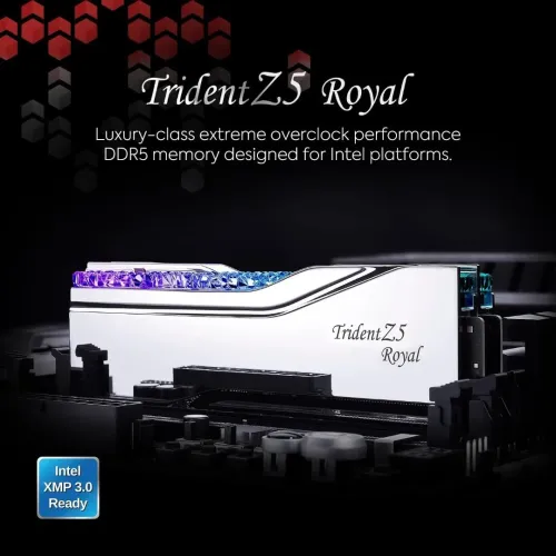 RAM G SKILL TRIDENT Z5 ROYAL 16GB 6400MHZ CL32 RGB  ( CONFIGURATION UNIQUEMENT )