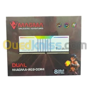 RAM MAGMA 2X8GB 3200MHZ RGB WHITE