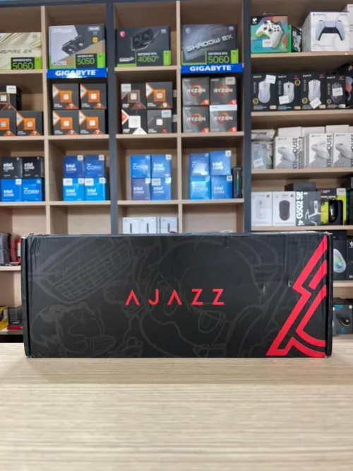 CLAVIER AJAZZ AK680 ( GREY AND WHITE ) RED SWITCH