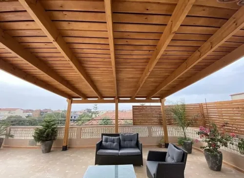 Pergola luxe en bois