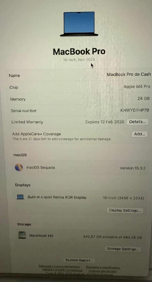 Mac book m4 pro 16-inch