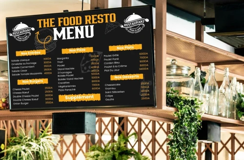 Menu pizzeria, restaurant ( conception & impression )