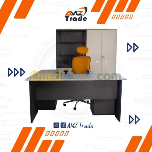 Ensemble de bureau local en mélamine - Gamme Érable