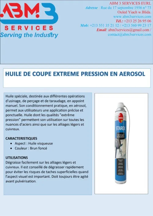 STARX fluide de traçage perçage et usinage