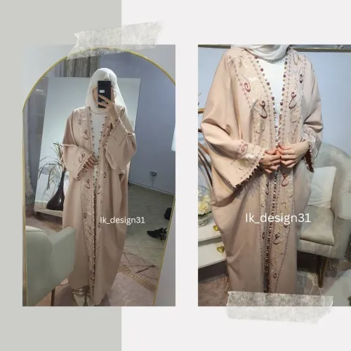 abaya kimono en broderie 