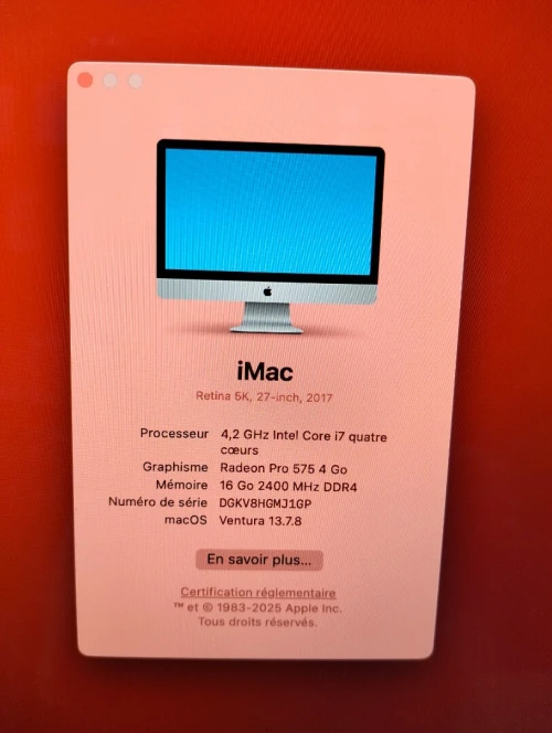 iMac 18.3 27" 5k / Clavier bluetooth et souris