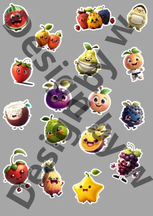 Cute fruits stickers 