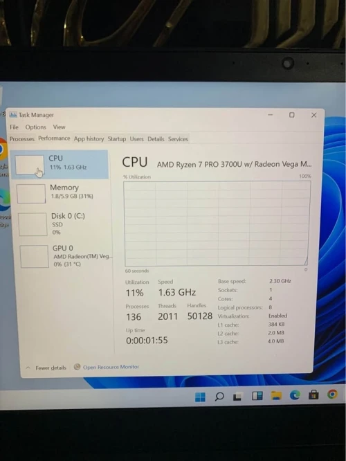 Thinkpad T495 ryzen 7 Pro 3700U 8 ram 256 ssd