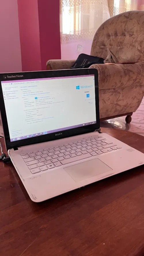 PC portable SONY VAIO marche bien juste cassé (voir photos)
