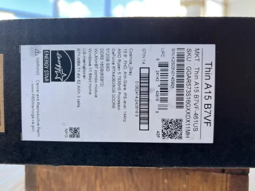 MSI Thin Thin A 15 B7VF