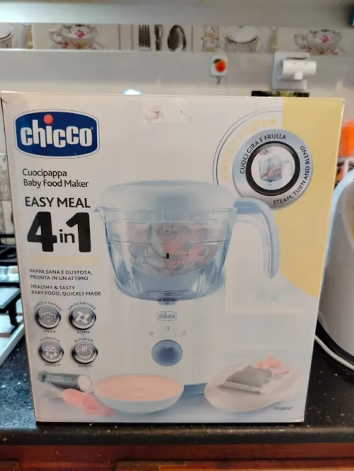 Chicco Robot cuiseur à Vapeur, Mixeur 4 en 1 Easy Meal